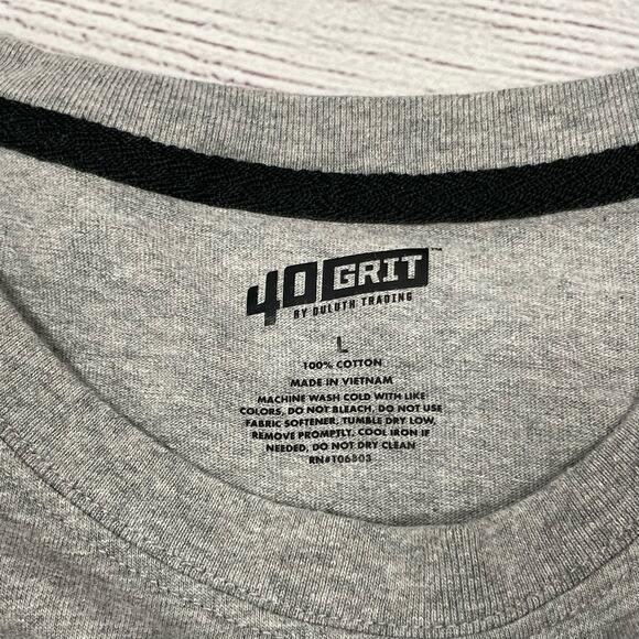 Duluth Trading 40 Grit Women’s Gray Long-sleeve Tee w/ pocket Size L - Picture 3 of 7